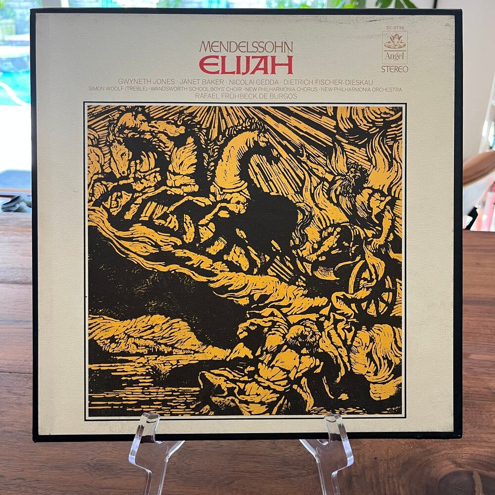 Mendelssohn Elijah Frühbeck de Burgos 3xVinyl LP Box Set 1969 Angel SC-3738